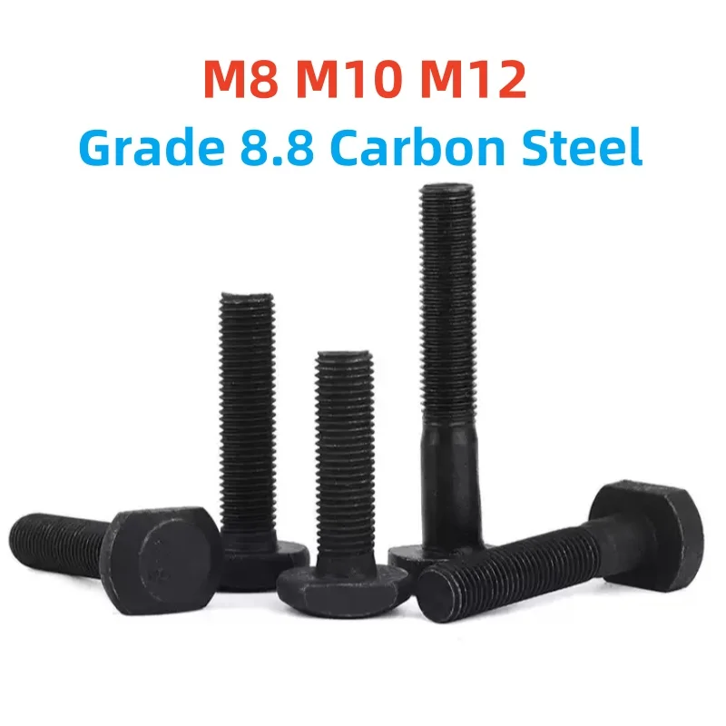 M8 M10 M12 T-Bolzen aus Kohlenstoffstahl der Güteklasse 8.8, T-Schraube, Vierkantschrauben, T-Kopfschraube, Rutsche, T-Bolzen, T-förmiger Typ, rechteckiger Hammerkopfschraube Image