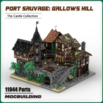 Port Sauvage Serie MOC Baustein Gallows Hill Technologie Ziegel Insel Schloss DIY Montage Sammlung Spielzeug Weihnachten Geschenke Image
