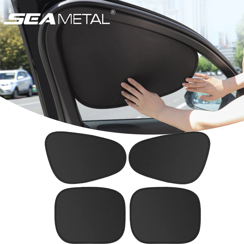 SEAMETAL Auto Fenster Sonnenschutz Innenseite Fenster Vorhänge Paste Auf Fenster Sonne UV Schutz Auto Windschutzscheibe Abdeckungen Zubehör Image