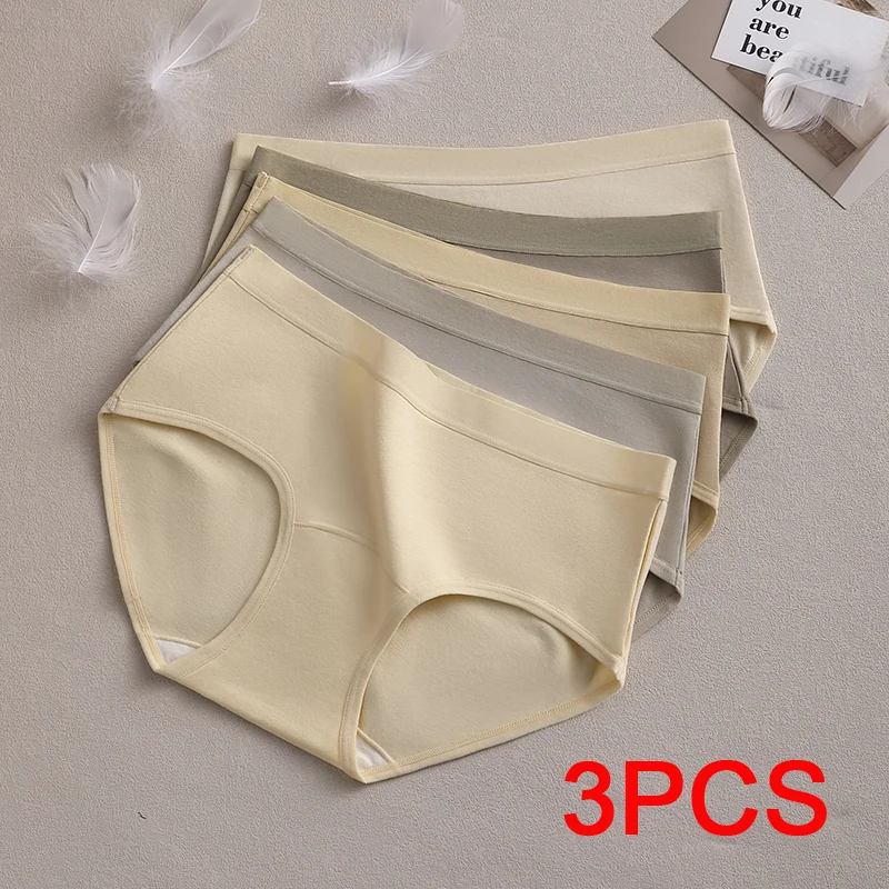 Unterhosen Unterwäsche für Frauen Höschen Baumwolle Set Hohe Taille Höschen Plus Größe Damen Baumwolle Slips Dessous Sexy Dreieckig Image