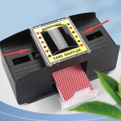 Automatic Card Shuffling Machine 1/2 Decks Electric Poker Card Shuffler Battery-Operated Shuffler