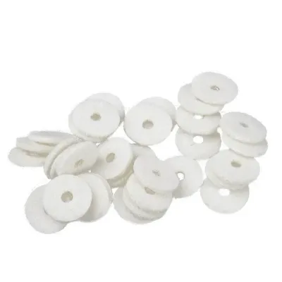 90PCS 1MM/2MM Piano Washer Felt Piano Repair Tool Part Felt Ring Pad Woollen Washers Piano Tuning