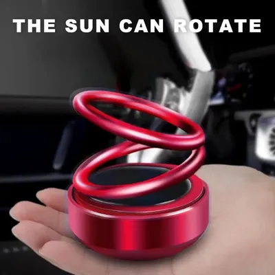 360° Rotating Solar Car Air Freshener Aromatherapy Diffuser Decorative Resin ABS Design Auto