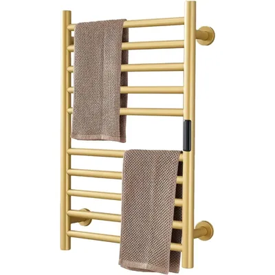 Heated Towel Warmer Radiator Bathroom, Built-in Timer Temperature Control 10 Bars Electric Heated