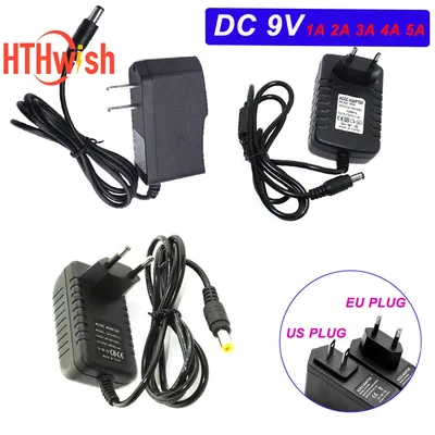 9V DC Universal Power Supply 1A 2A 3A 4A 5A Transformer AC 100-240V TO DC 9V AC Power Adapter LED