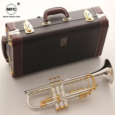 Music Fancier Club Bb Trumpet LT180S-72 Silver Plated Gold Keys Music Instruments Profesional