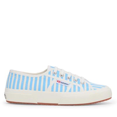 Superga 2750 Stripes Print - Off White azure Summer Sky Trainers
