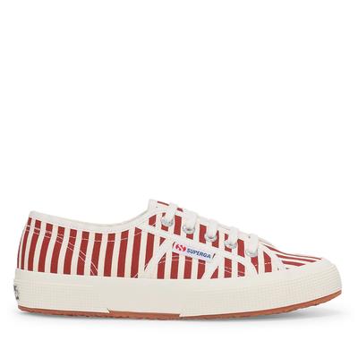 Superga 2750 Stripes Print - Off White red Trainers