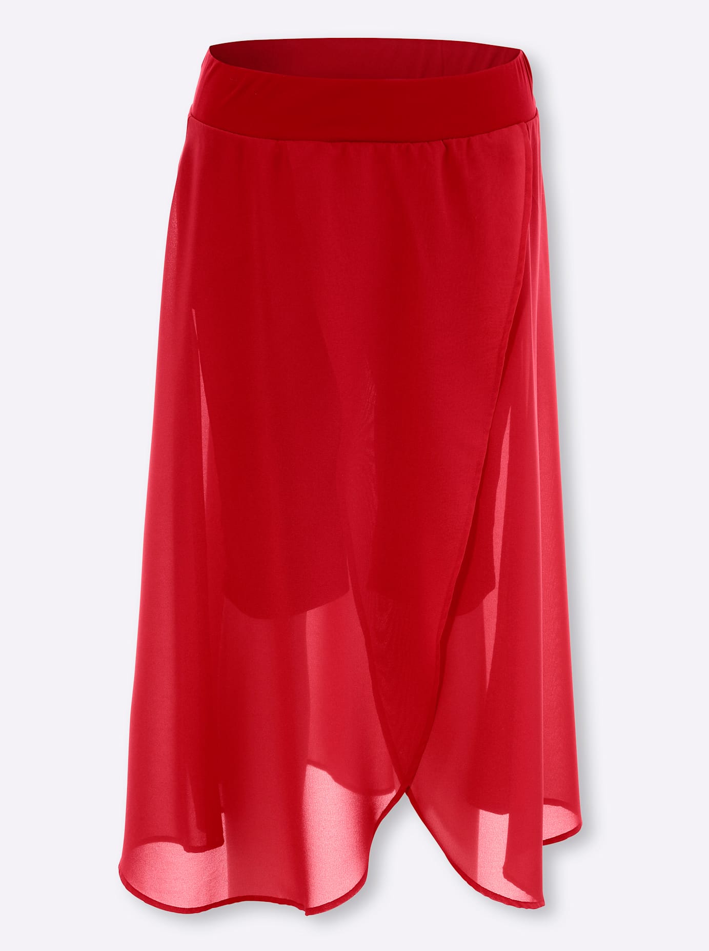 A-Linien-Rock CLASSIC BASICS, Damen, Gr. 44, lila (erdbeere), 100% Polyester, unifarben, wadenlang, Röcke A-Linien-Rock