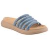 Pantolette GABOR, Damen, Gr. 41, blau (hellblau), Textil, modisch, Schuhe, Plateau, Sommerschuh, Schlappen mit Best Fitting-Ausstattung