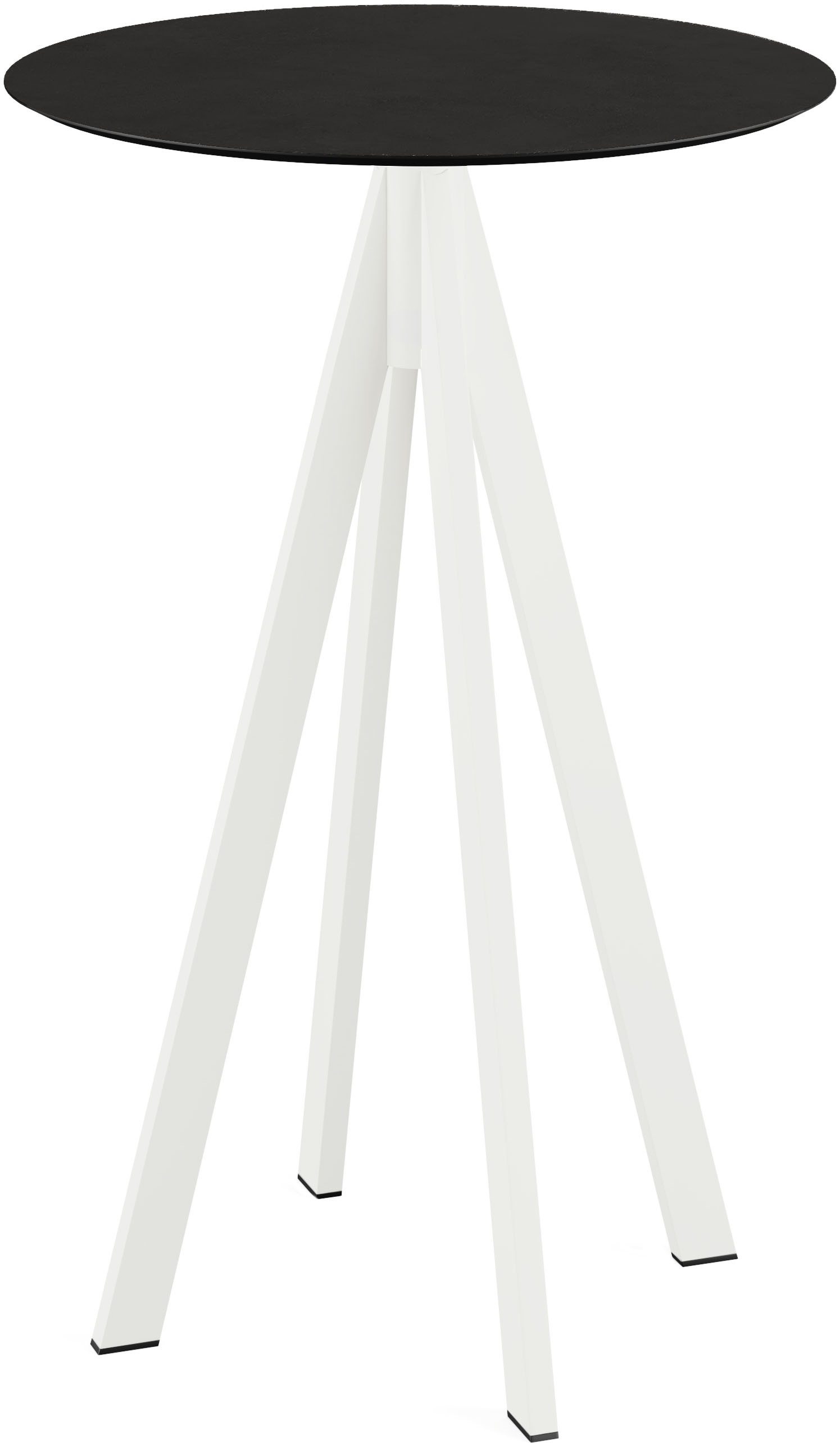 Klapptisch ESSENTIALS "Infinity", schwarz (weiß, schwarz, weiß), B:70cm H:109,2cm T:70cm, Stahl/HPL Tischplatte, Tische, in verschiedenen Ausführungen