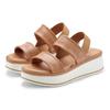 Plateausandaletten LASCANA "Sommerschuh, Sandale, Sandalette, offener Schuh", Damen, Gr. 35, braun (camelfarben), Obermaterial: 100% Rindsleder. Futter: 100% Rindsleder. Decksohle: 100% Synthetik. Laufsohle: 100% Synthetik, unifarben, casual,...