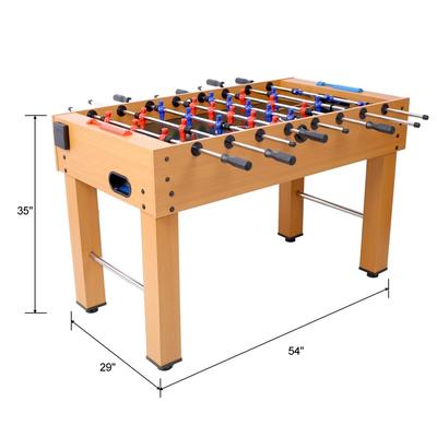 54" Hurricane Foosball Table for Family Game Rooms with Cherry Finish