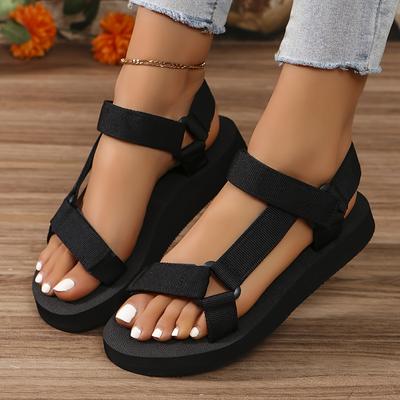 TEMU 2025 Trendy Summer Khaki Flat Women's Sandals Image