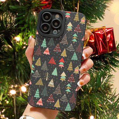 TEMU Nice Christmas Tree Graphic Printed Phone Case For Iphone 15 14 11 X Xr Xs 8 7 Pro Max Se, Gift For , Christmas Deco/ Gift For Girlfriend, Boyfriend, Friend Or Yourself Image