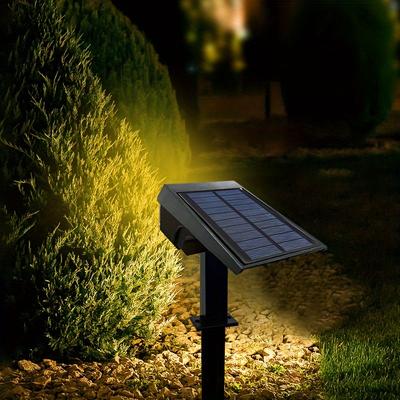 TEMU 42led Solar-powered Spotlights For Outdoor Landscaping -, Dual-use Lawn & Wall Lights With 3 Brightness Levels, In Garden, Patio, Driveway, Pathway, And Holiday Decorations Image