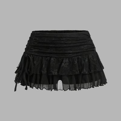 TEMU New Stylish Women's Multi-layered Pleated Low-waist Y2k Mini Skirt Image