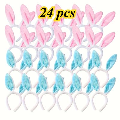 TEMU 12/24pcs Of Easter Bunny Ear Decorations, Suitable For Easter Parties, No Electricity Required. Image