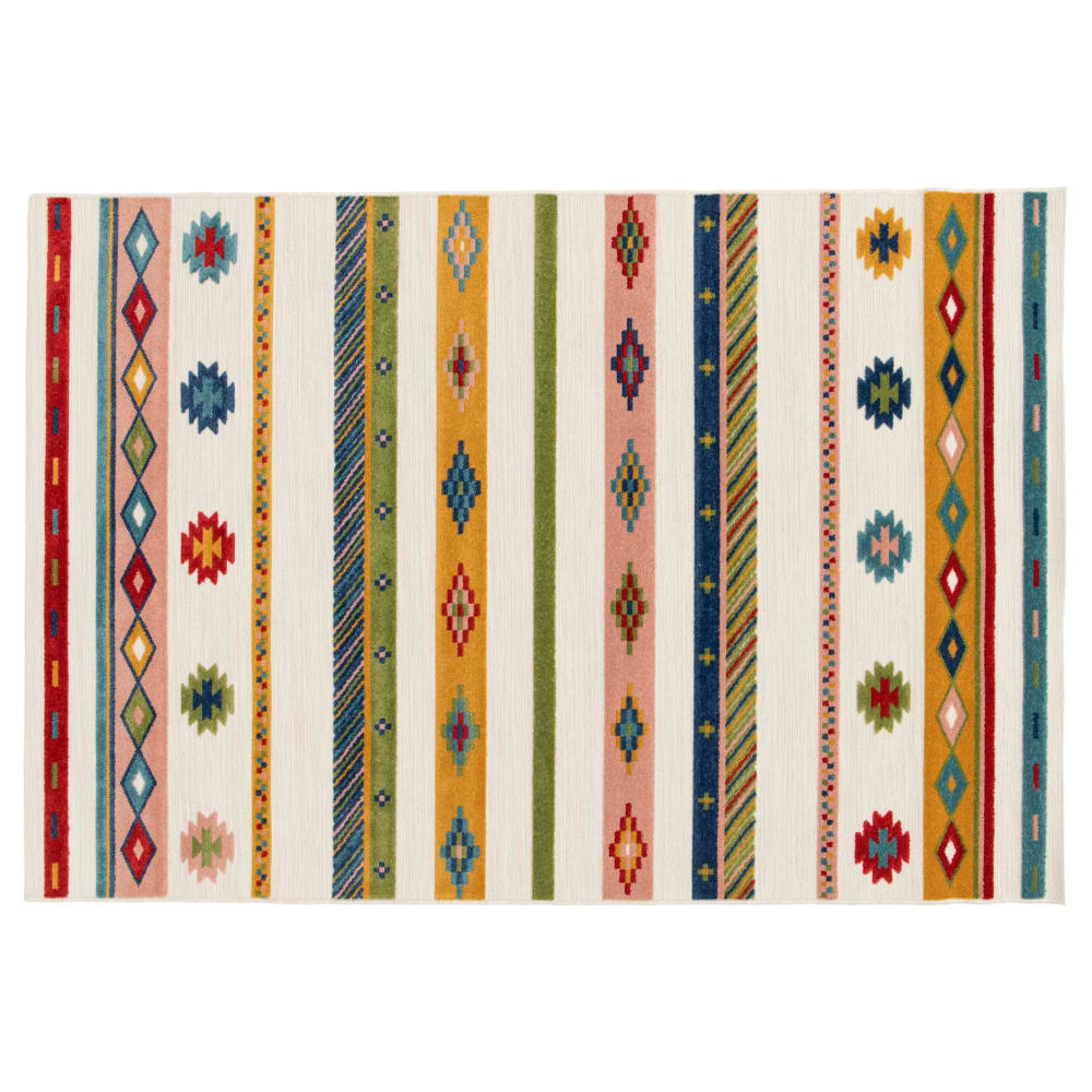 Tappeto a pelo corto con vivace motivo multicolore 160 x 230 cm