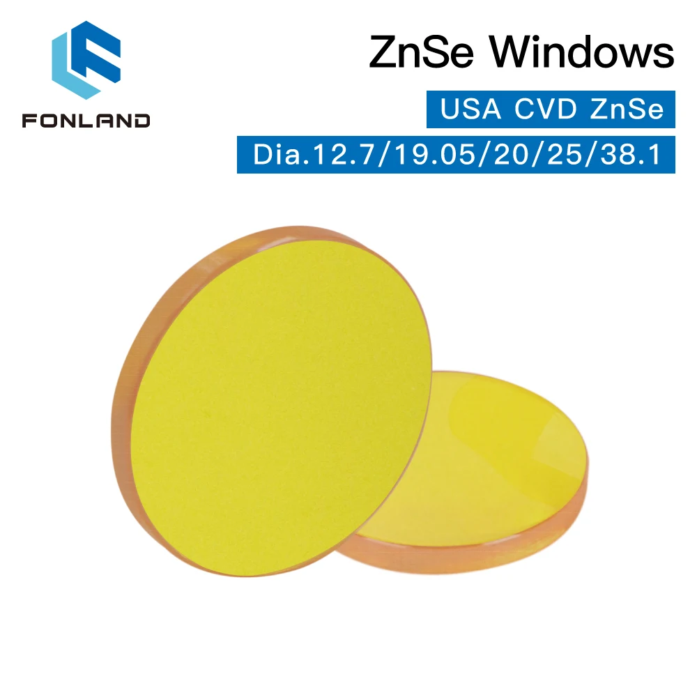 Fonland CO2-Schutzfenster USA CVD ZnSe-Material Windows Durchmesser 12,7 20 25 38,1 50,8 mm für CO2-Laserröhre Image