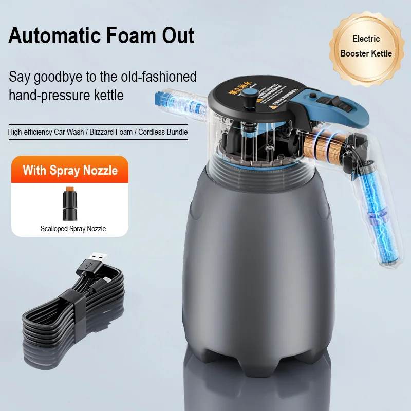 Neue Handheld Elektrische Schaum Sprayer Hand Pumpe Schaum Sprayer Schnee Schaum Kanone Motorisierte Auto Waschen Sprayer für Auto Waschen Hause Reinigung Image