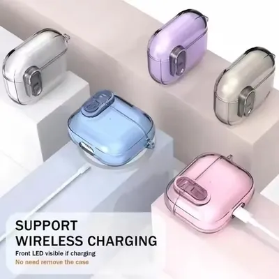 Transparente TPU-Hülle für AirPods 4, weicher automatischer Schalter, sicheres Schloss, Schutzhülle Image
