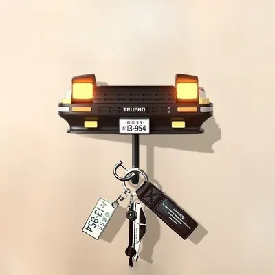 AE86 Car Headlight Wall Key Holder Room Accessories Wall-Mounted Key Hanger Hook For Car Enthusiasts