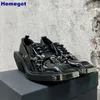 Quadratische Niet Lederschuhe im britischen Stil neue Gürtels chnalle Street Punk Rock Pums schwarze Mode Damen schnüren Freizeit schuhe