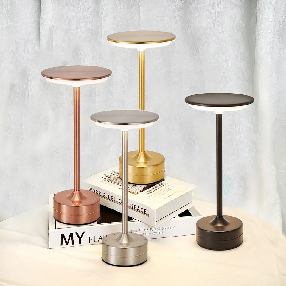 Drahtlose LED Tischlampe USB wiederaufladbar Licht Touch Schalter tragbare LED-Lampe Schreibtisch Wohnzimmer Schlafzimmer Nachttischlampen Arbeitszimmer Lampe