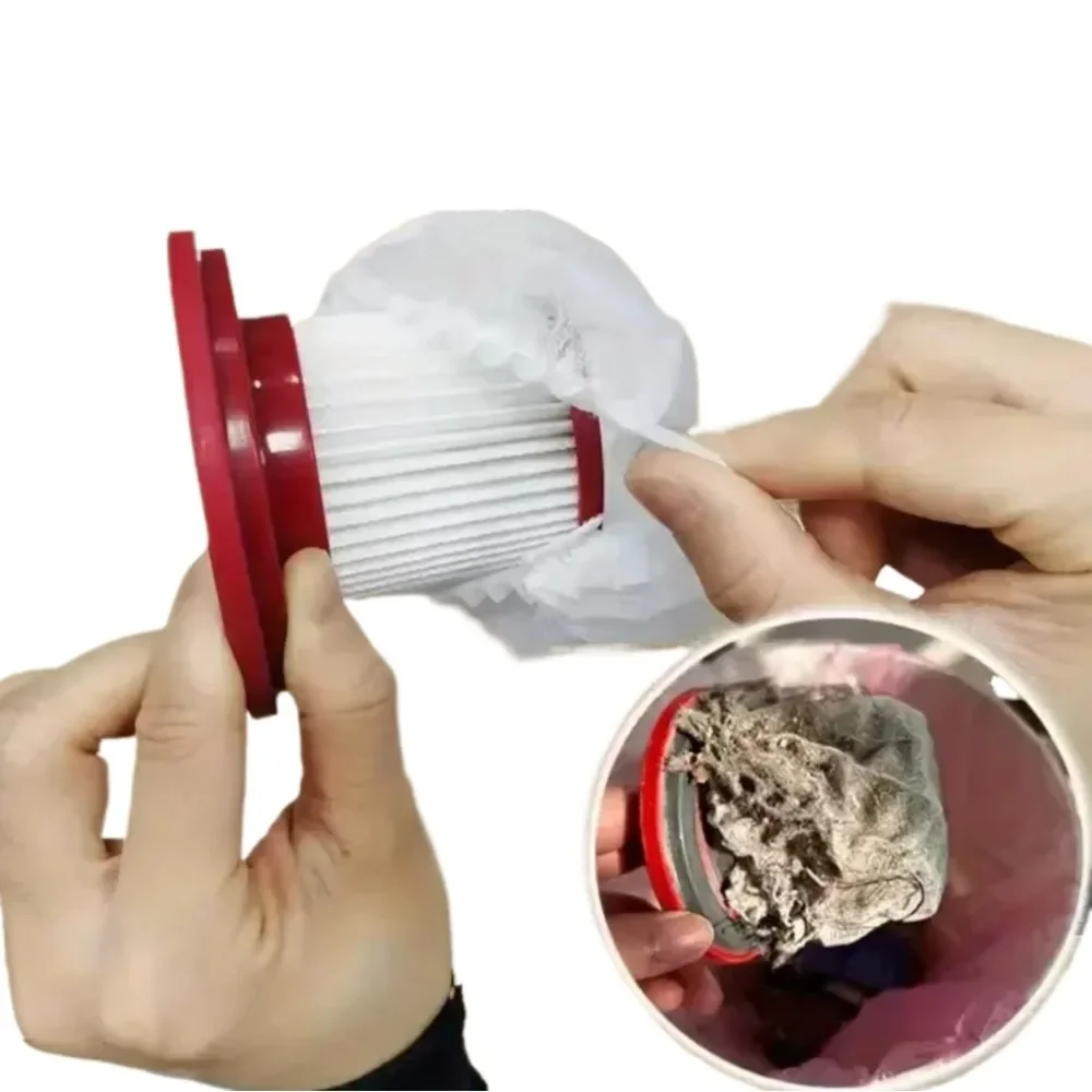 100Pcs Einweg Hause Staubsauger Filter Mesh Langlebig Mesh Net Staub Sammlung Filter Abdeckung Zubehör Für Staubsauger Image