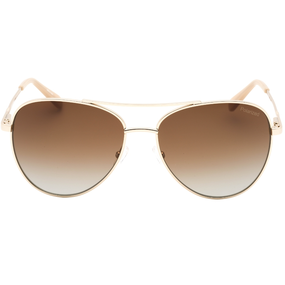 Banana Republic Braune SF PZ-Linsen-Sonnenbrille in Hellgold Image