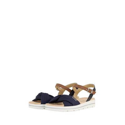 TOM TAILOR Damen Flache Sandalen mit Verschluss-Schnallen, blau, Uni, Gr. 38 Image