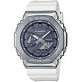 Chronograph CASIO G-SHOCK, weiß (weiß, graublau), Armbanduhren, Herren, Quarzuhr Armbanduhr,Herren,digital,bis 20bar wasserd.,Edelstahlarmband