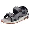 Sandale RIEKER, Herren, Gr. 41, grau (grau, schwarz), Lederimitat, Textil, sportlich, Schuhe, Trekkingsandale, Outdoorsandale, Sommerschuh mit Klettverschlüssen