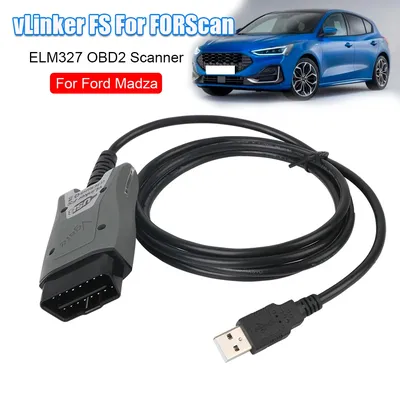 OBDII Code Reader For Mazda Ford FORScan VLinker FS ELM327 OBD2 Car Diagnostic Tools ELM 327 Scanner