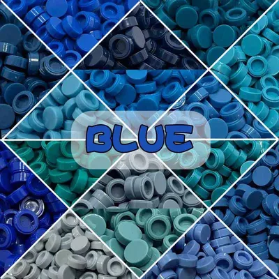 Flat Tile 1x1 Round 81Colors 98138 Pixel Art Remix Building Block Toy Mosaic Drawing Blue