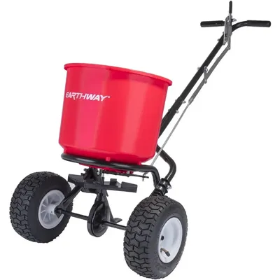 EarthWay 2600A-Plus 40 LB (18 KG) Walk-Behind Broadcast Fertilizer Spreader, Garden Seeder, Salt