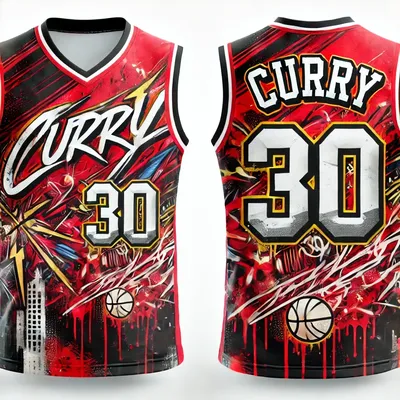 Chat GPT Design 2025 Latest CURRY Basketball Jersey Size 30 Basketball Vest Casual Sports Tops