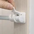 1 paio di clip per asta per tenda regolabile, morsetto autoadesivo, gancio per asta per tenda, supporto per staffa da parete, clip per appendere a parete senza chiodi