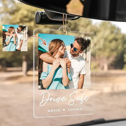 Cintre personnalisé avec texte de votre Photo, décoration d'ornement en acrylique suspendue avec