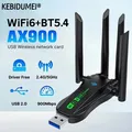 Scheda di rete WiFi 900Mbps 2.4G/5Ghz Bluetooth 5.4 Dongle Wi-Fi AX900 Ricevitore wireless USB a 4 antenne per PC/Laptop Driver gratuito