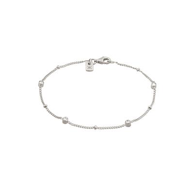 KUZZOI - Silber Kugel Glas Kristalle Weiß 925 Sterling Silber Armbänder & Armreife 1 ct Herren Image