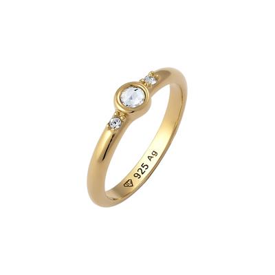 Elli - Solitär Glas Kristalle Weiß 925 Sterling Silver Ringe 1 ct Damen Image