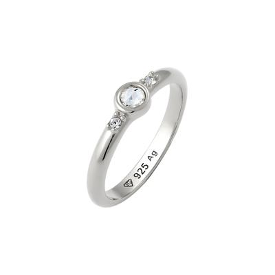 Elli - Solitär Glas Kristalle Weiß 925 Sterling Silver Ringe 1 ct Damen Image