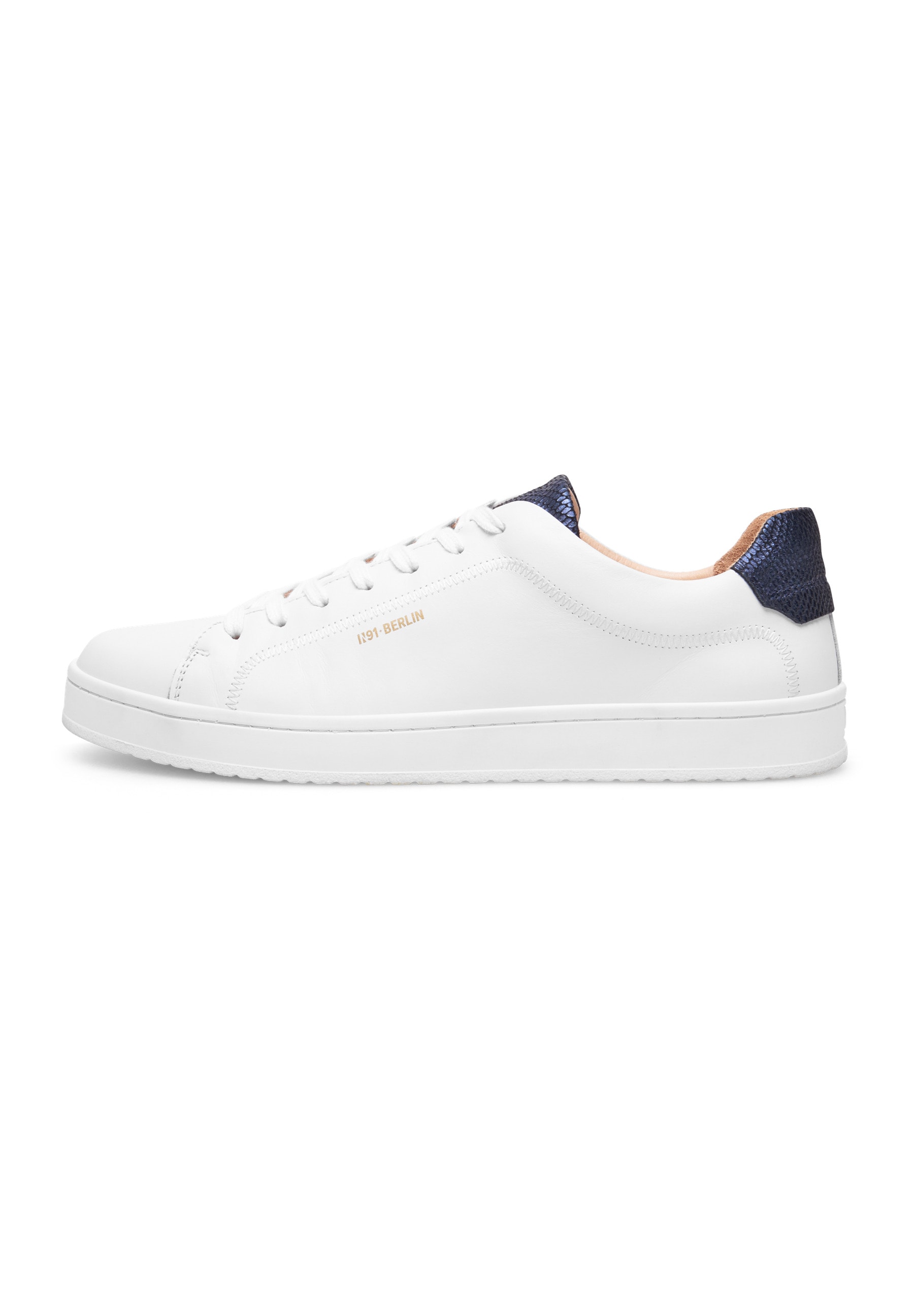 Sneaker N91 "Original Draft M BX", Herren, Gr. 46, weiß (weiß, navy), Lackleder, Schuhe Sneaker