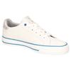 Sneaker MUSTANG SHOES, Damen, Gr. 36, blau (beige, blau), Lederimitat, geblümt, modisch, Schuhe, Freizeitschuh, Halbschuh, Schnürschuh mit modischem Design