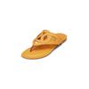 Sandale MARC O'POLO "aus edlem Kalbleder", Damen, Gr. 38, gelb (golden gelb), Obermaterial: 100% Leder (Rind), unifarben, Schuhe