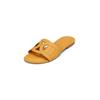 Sandale MARC O'POLO "aus edlem Kalbleder", Damen, Gr. 36, gelb (golden gelb), Obermaterial: 100% Leder (Rind), unifarben, Schuhe