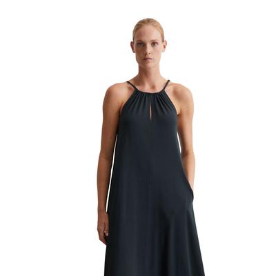 Jerseykleid MARC O'POLO "mit TENCEL™ Modal", Damen, Gr. XXL, Normalgrößen, muted blau, Obermaterial: 48% Modal, 47% Baumwolle, 5% Elasthan; Futter: 100% Nicht verfügbar, unifarben, loose fit lang, Rundhals, ohne Ärmel, Kleider Image