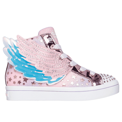 Skechers Girl's Twinkle Toes: Twi-Lites 2.0 - Dreamy Wings Sneaker | Size 1.5 | Light Pink | Synthetic/Textile